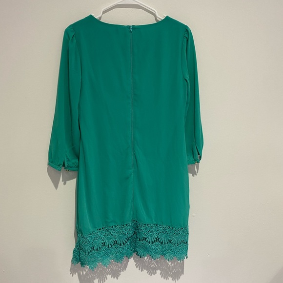 Sequin Hearts Green Midi Dress Size 5 - Picture 3 of 5
